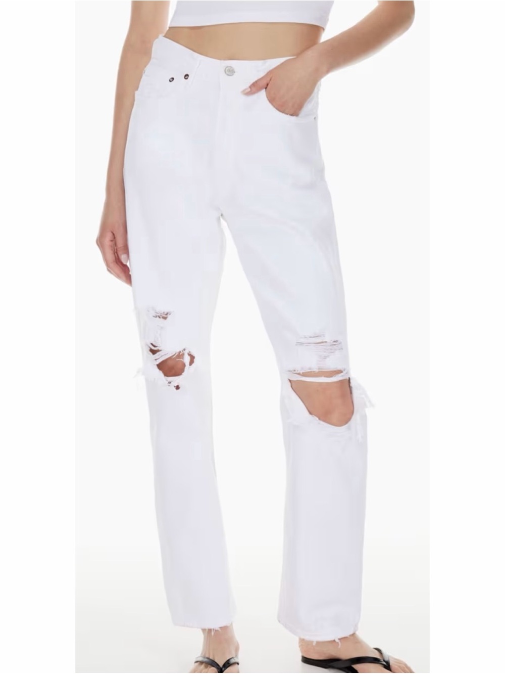 Agolde '90s Jean Distressed High Rise Straight Jeans